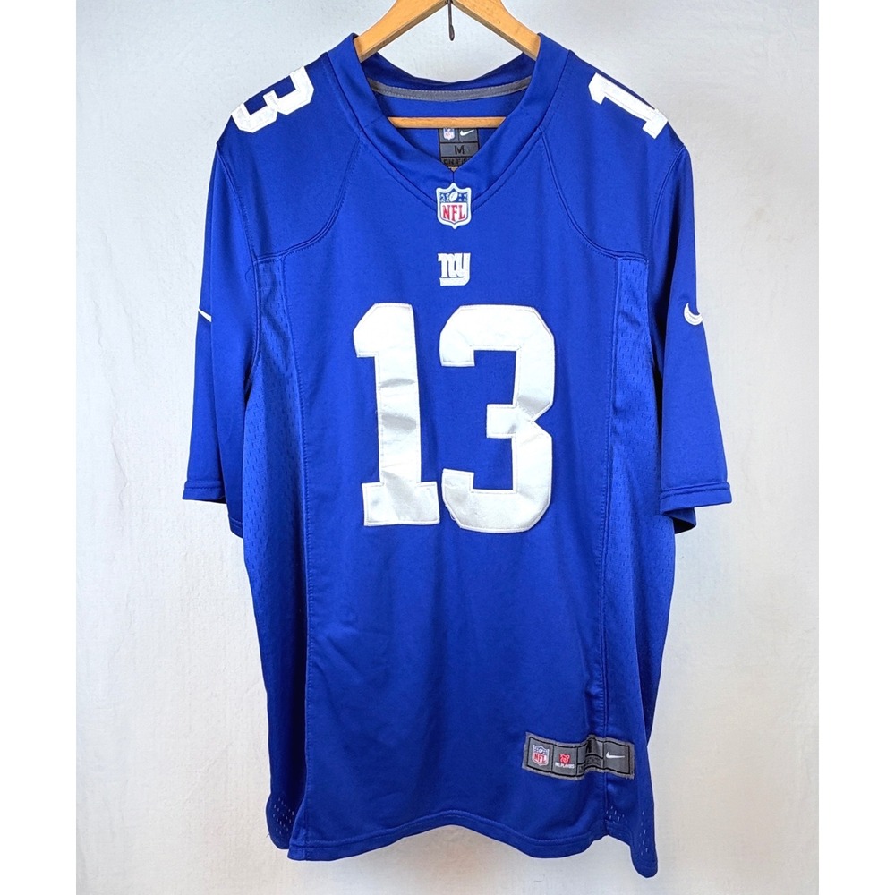 Nike New York Giants Odell Beckham Jr 13 Jersey Mens Medium Blue NFL On Field